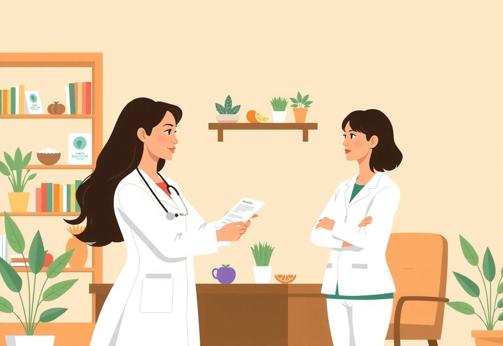 Dr. Marine Dubois en consultation avec une patiente dans un environnement chaleureux et professionnel